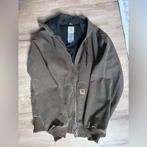 Carhartt Men's Dark Brown Hooded Performance Jacket